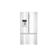 36-inch wide French door refrigerator with bottom freezer and built-in water and ice dispenser in kitchen appliances collection