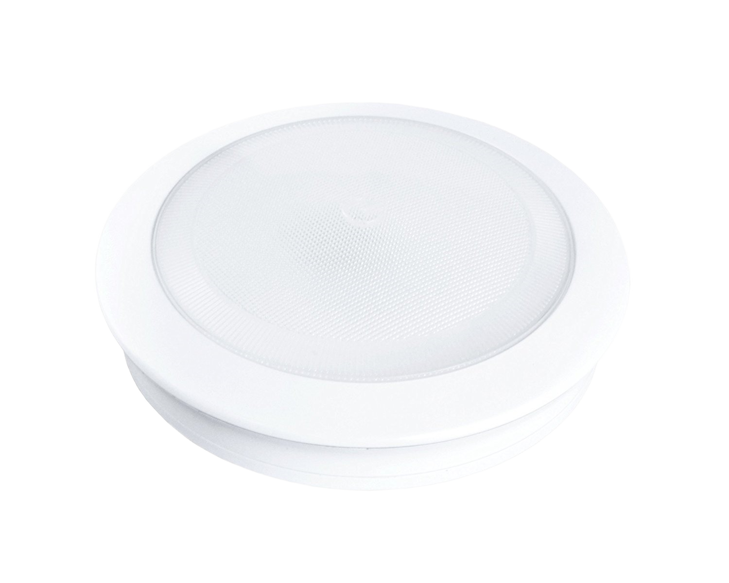 Compact white 7-inch LED tap light with textured diffuser, suitable for lighting and electrical projects under $50 collections