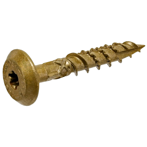 Brass-toned shoulder washer fastener with star drive for hardware, fasteners, and lumber building materials under $50 collections