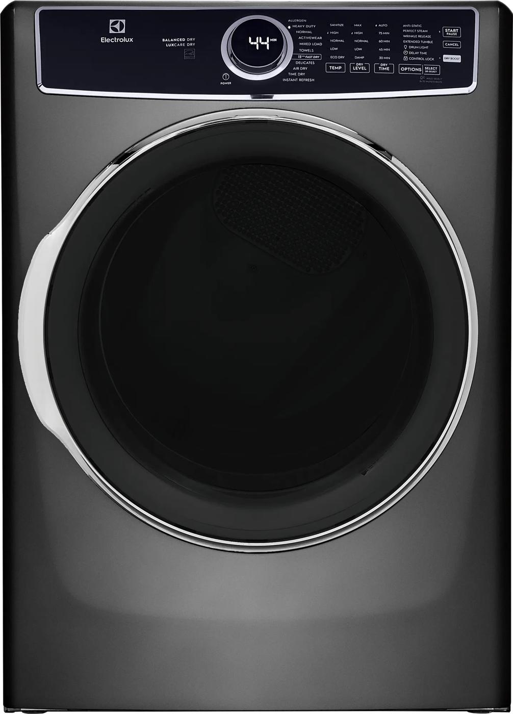 Front load electric dryer with digital display and multiple cycle options in dryers and appliances collection
