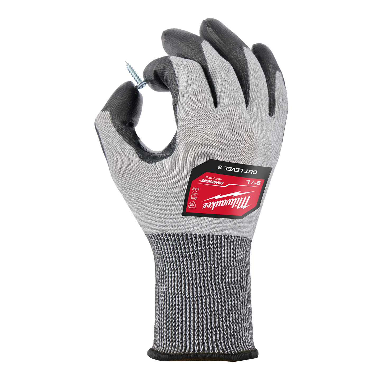 Milwaukee Cut Level 3 High Dexterity Polyurethane Dipped Gloves - L