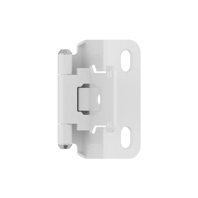 White partial wrap self-closing cabinet hinge for furniture hardware and home improvement projects under $50 collection
