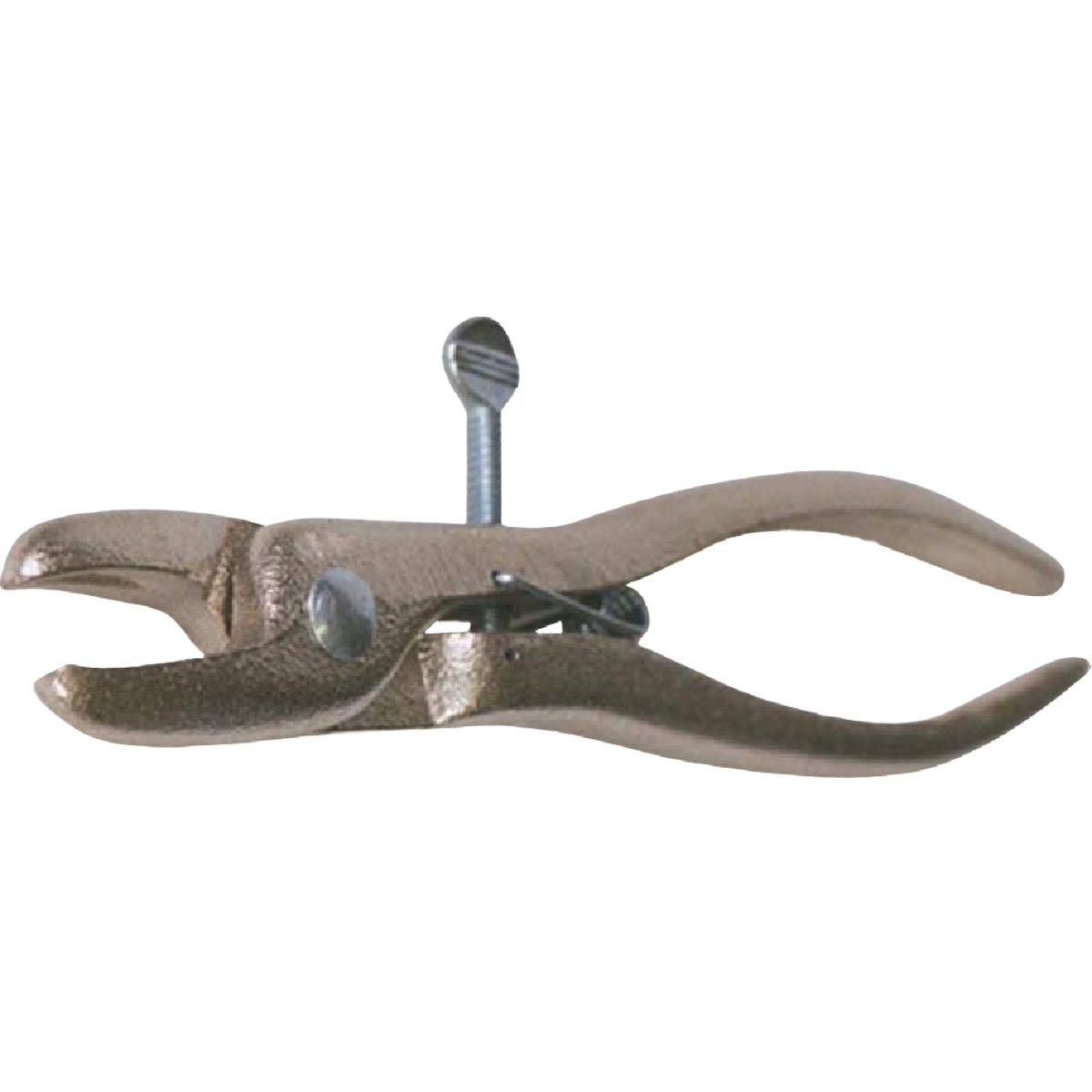Nickel-plated cast iron hog ring pliers with spring, durable tool for home improvement and fasteners collections under $50