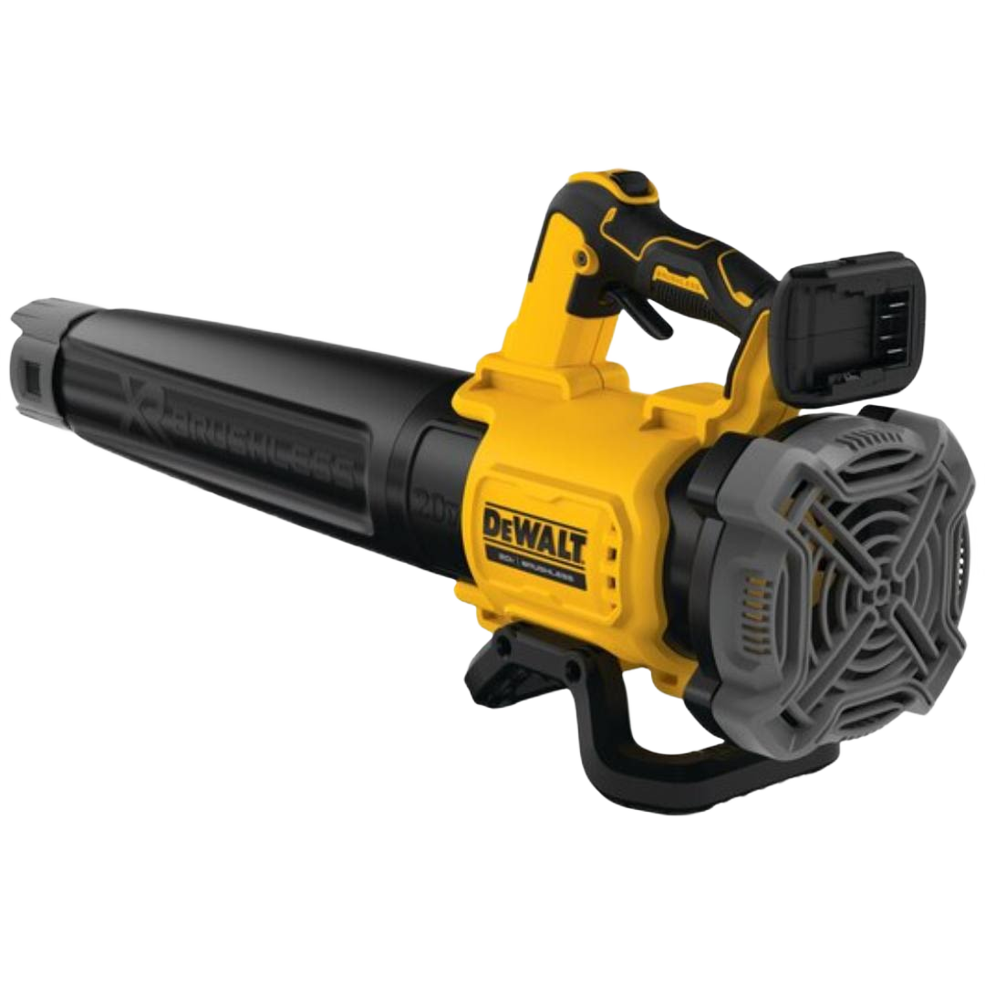DEWALT 20V MAX 5 Ah Lithium-Ion Brushless Handheld Blower (Tool Only) in yellow and black for home improvement tools
