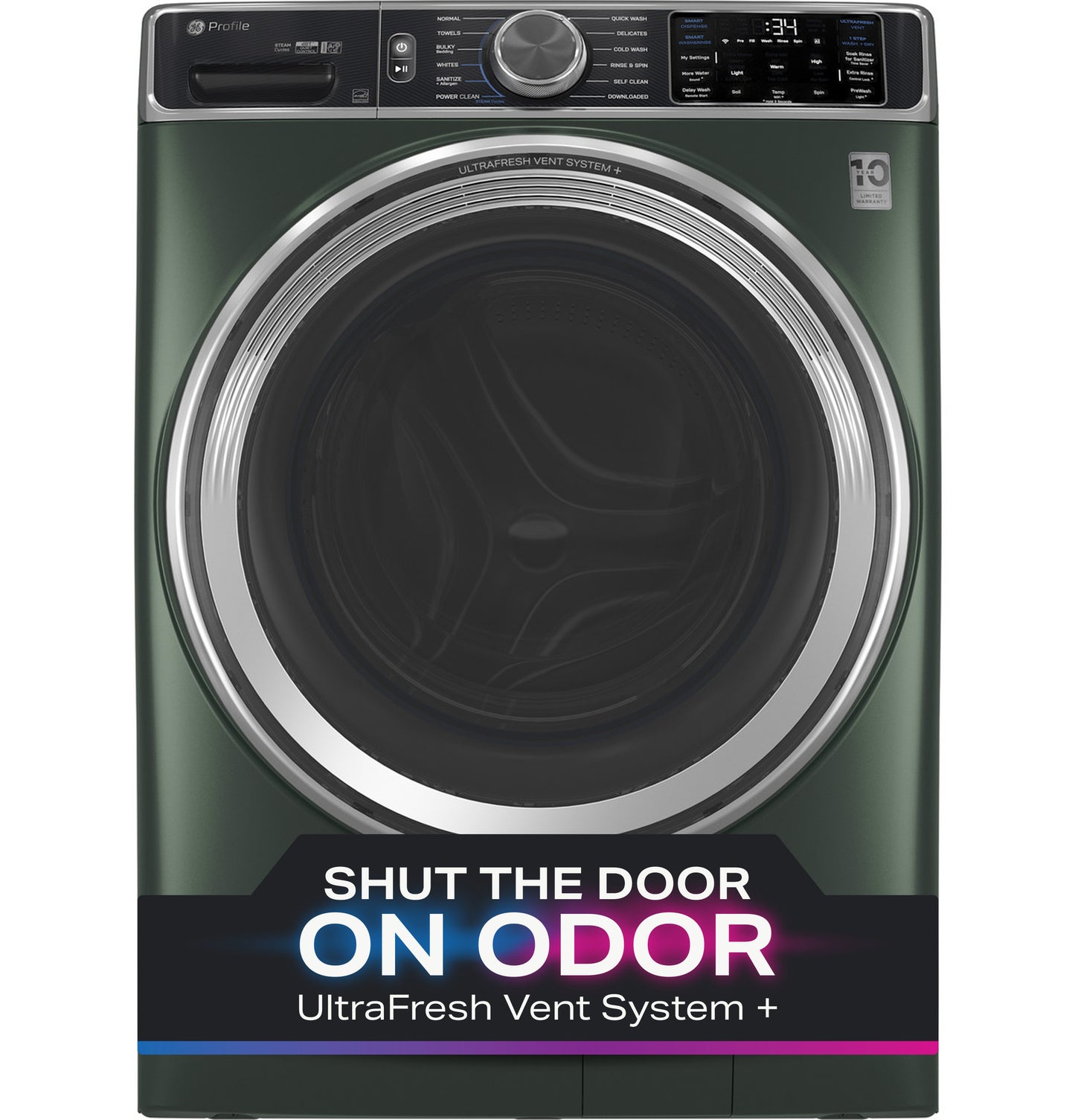 GE Profile™ 5.5 cu. ft. Capacity Smart Front Load ENERGY STAR® Steam Washer with UltraFresh Vent System+ and Smart Wash & Smart Rinse