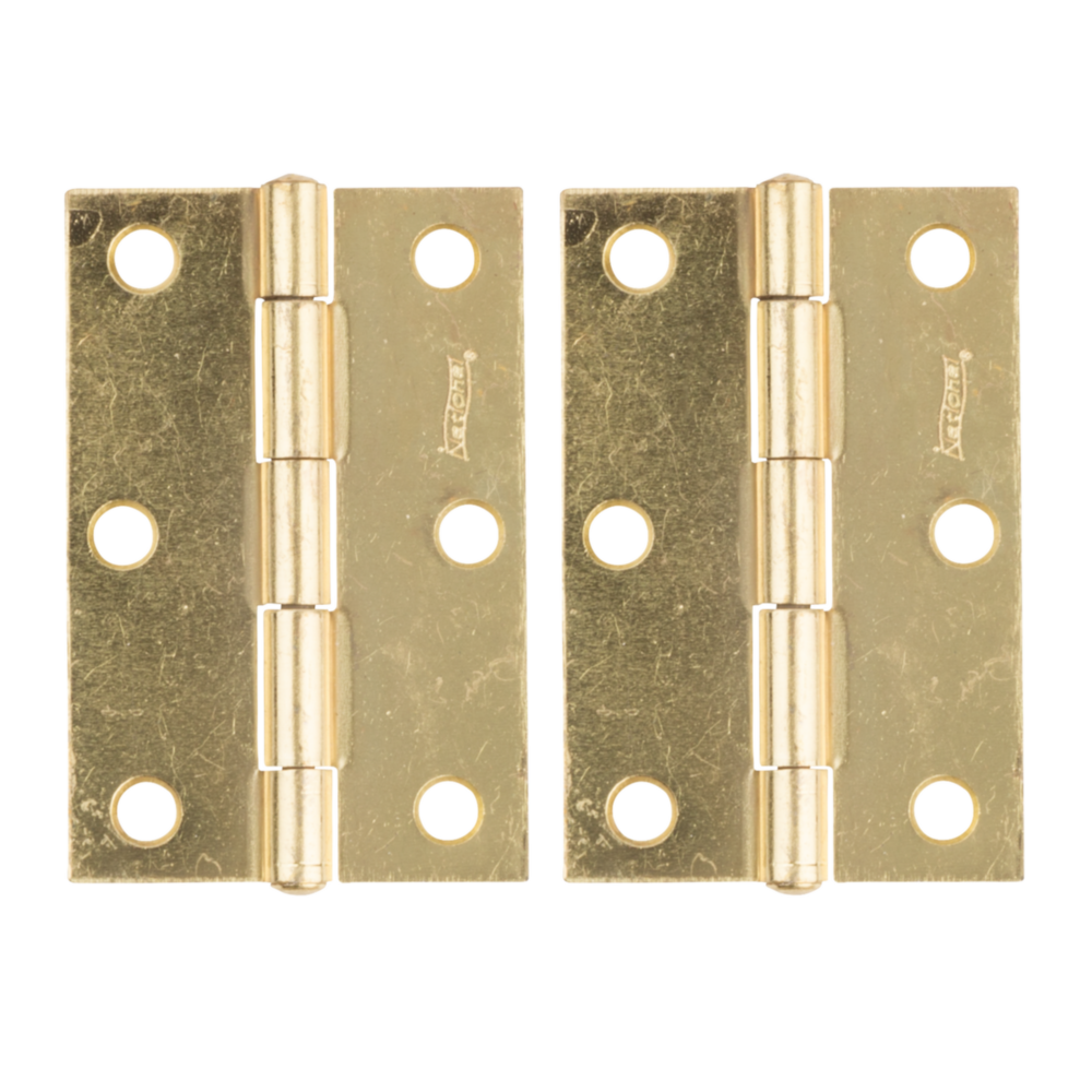 Two 3-inch brass tight-pin narrow hinges for door hardware and home improvement projects under $50 collection