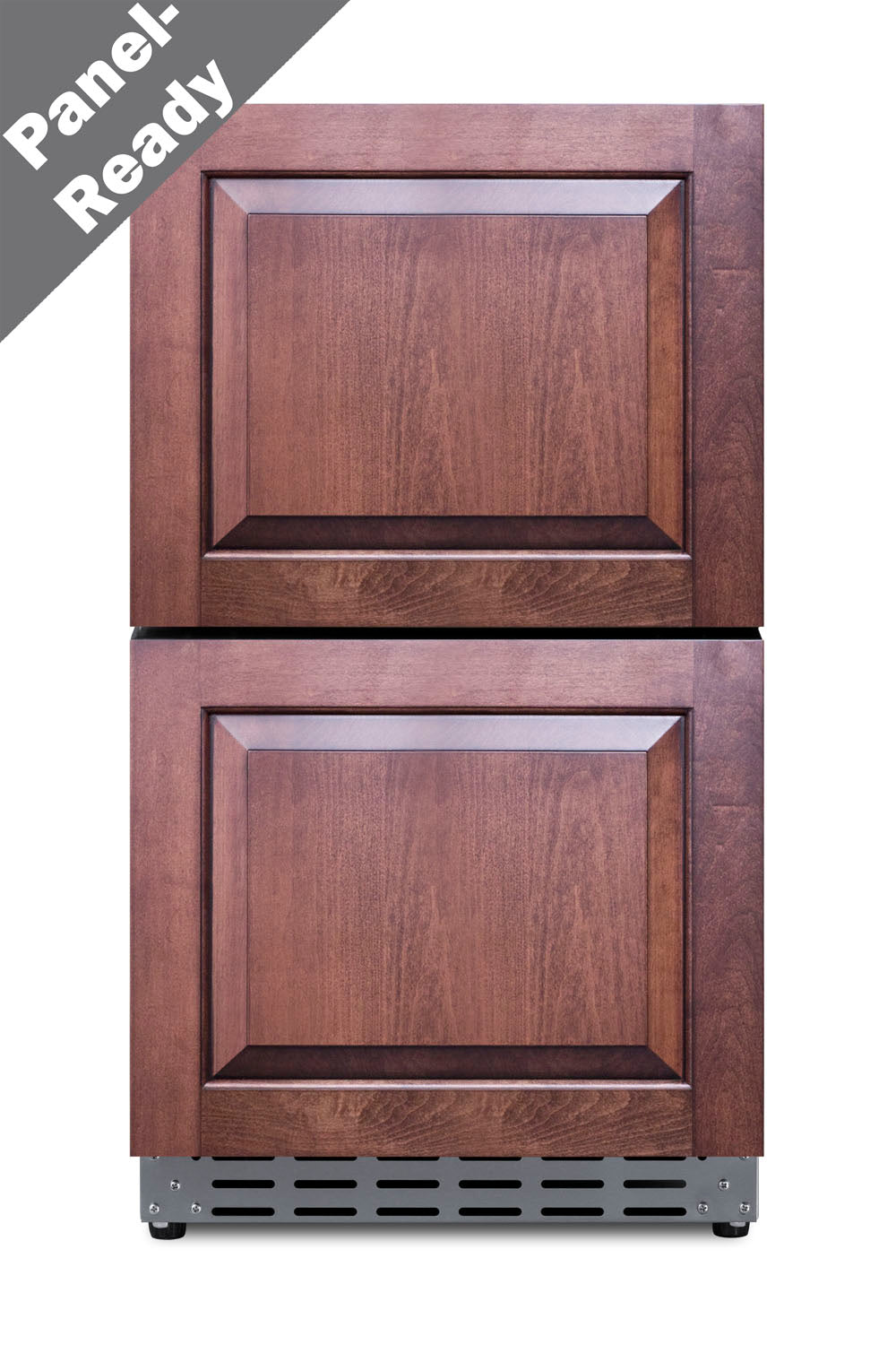 Two-drawer undercounter refrigerator with wood panel-ready fronts for kitchen and appliance collections