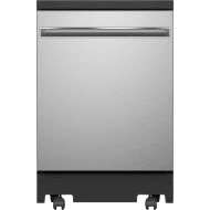 GE® ENERGY STAR® 24" Stainless Steel Interior Portable Dishwasher with Sanitize Cycle