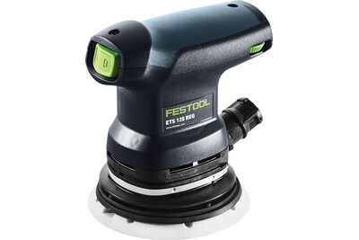 Compact Festool ETS 125 REQ random orbit sander with ergonomic design for precise sanding in power tools and home improvement collections