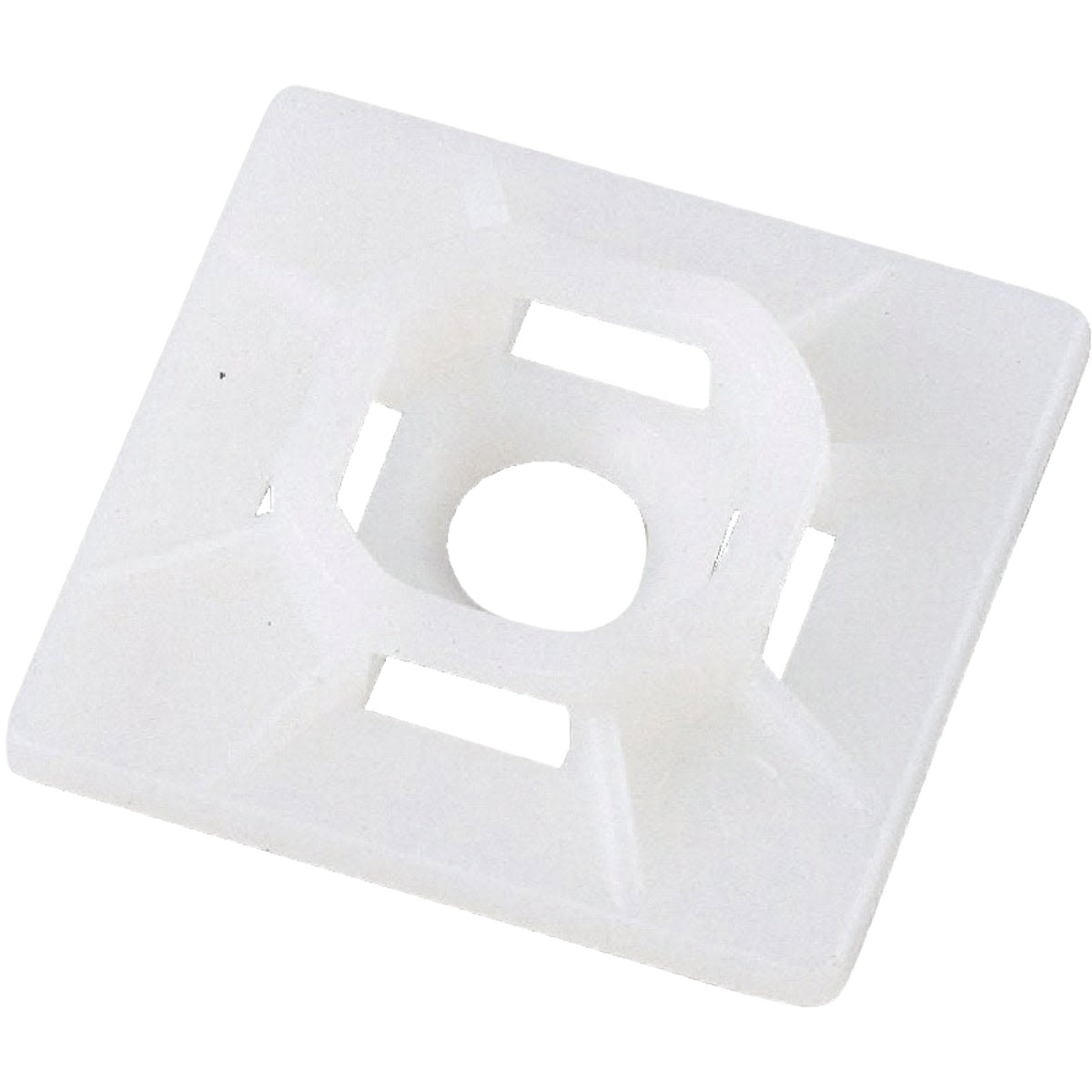 White plastic cable tie mounting pad designed for secure cable management in electrical and under $50 tools collections