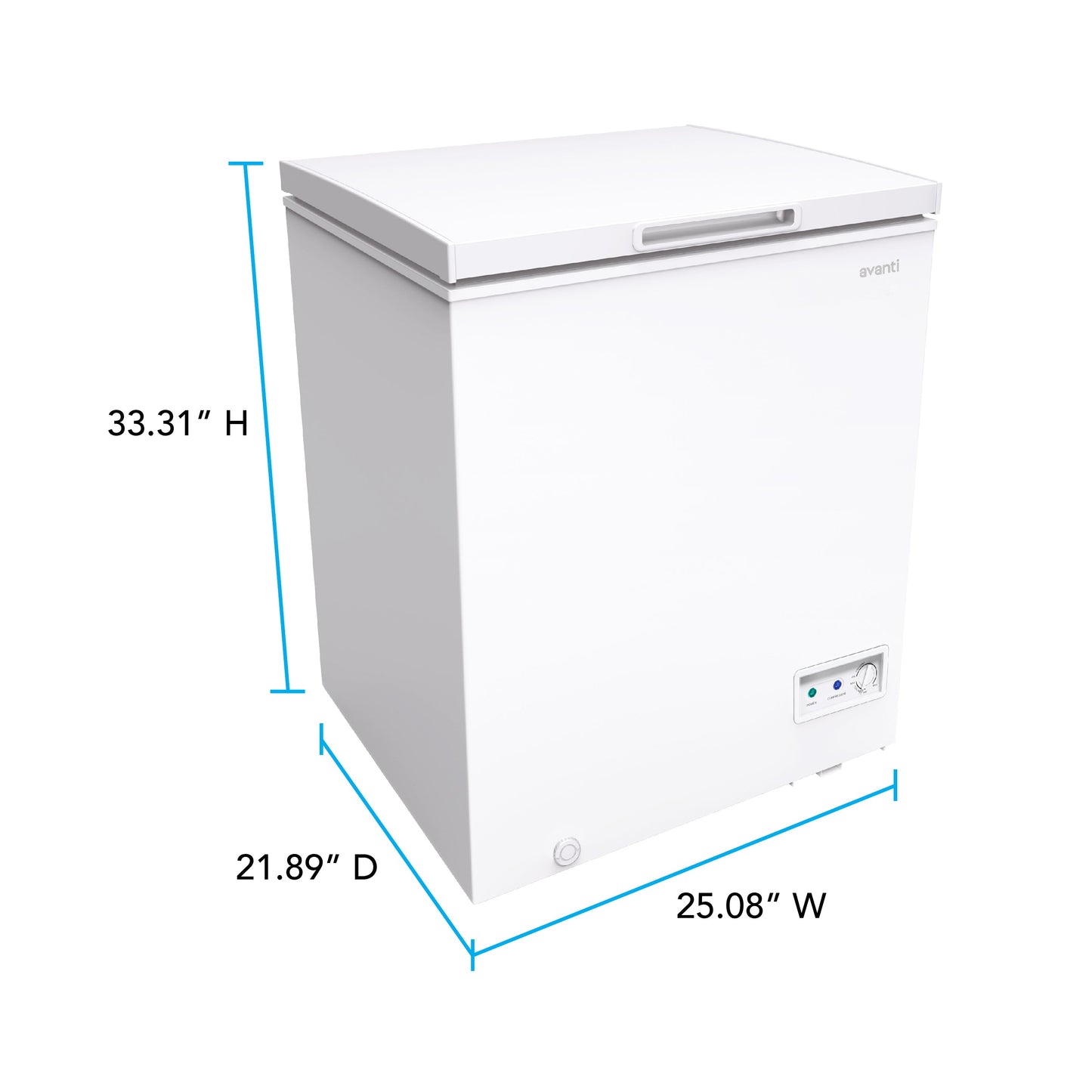 Avanti 5.0 cu. ft. Garage Ready Convertible Chest Freezer - White