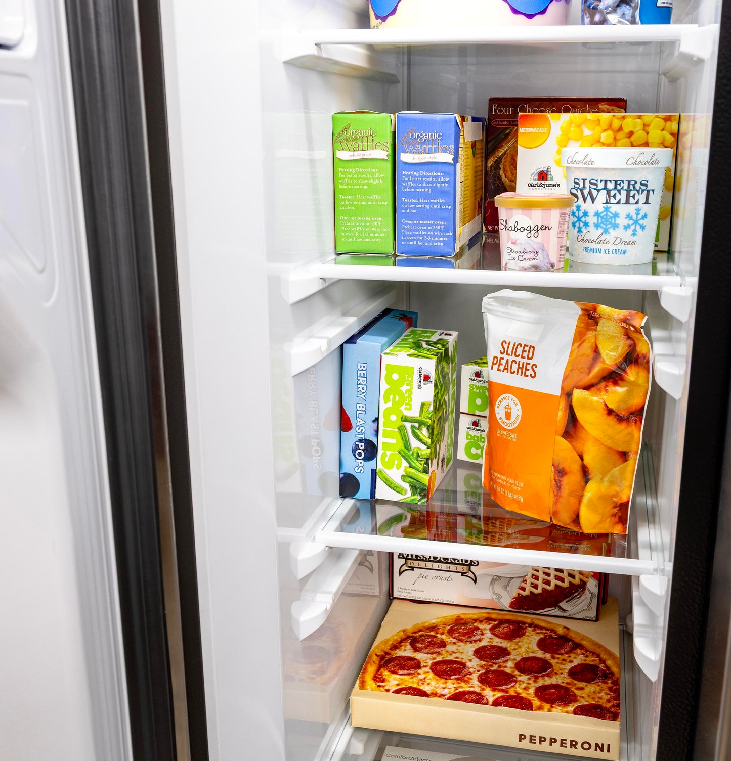GE® ENERGY STAR® 23.6 Cu. Ft. Counter-Depth Side-By-Side Refrigerator with Extra Tall Dispenser and In-Door Icemaker