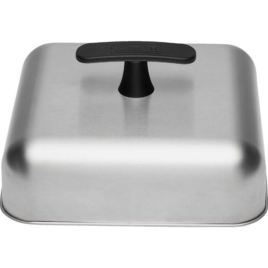 Stainless steel basting dome with black handle for grilling and outdoor cooking accessories under $50 collections