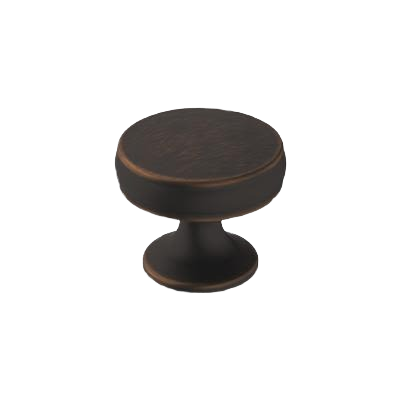 Oil-rubbed bronze cabinet knob with rounded top for hardware and furniture accessories in home improvement collections