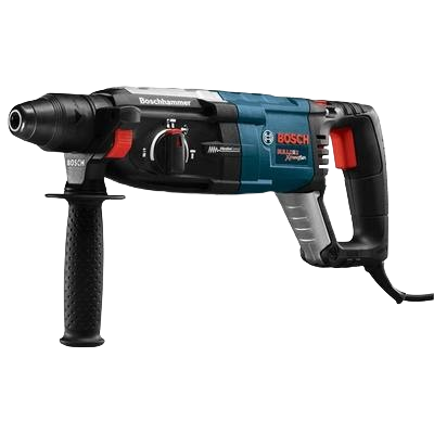 Corded rotary hammer drill with ergonomic handle and side grip for heavy-duty tools and home improvement tasks