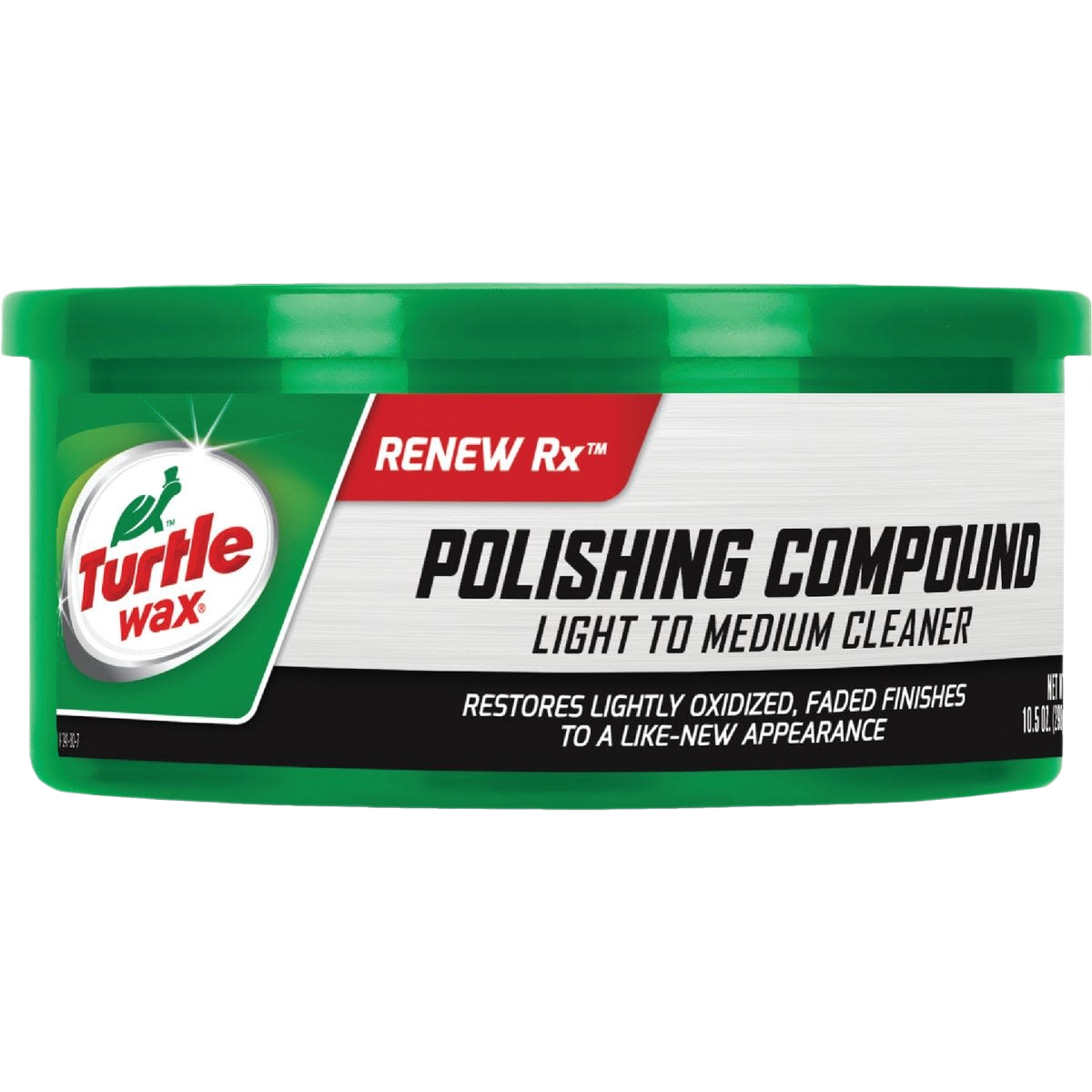 Green container of Turtle Wax Renew Rx light to medium polishing compound for automotive finishing under $50 collection