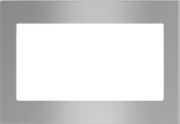 Stainless steel installation frame designed for 30-inch microwave cutout in kitchen and appliance collections