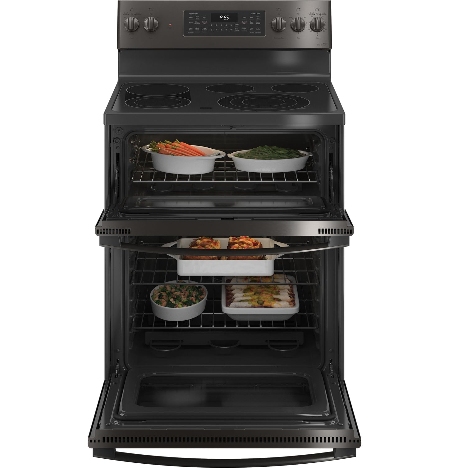 GE Profile™ 30" Smart Free-Standing Electric Double Oven Convection Range with No Preheat Air Fry