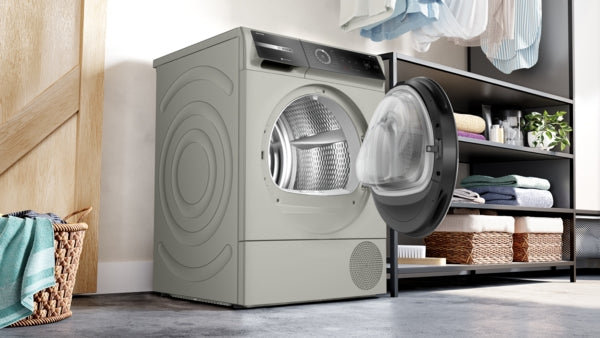 800 Series, Heat Pump Dryer, Pearl Steel