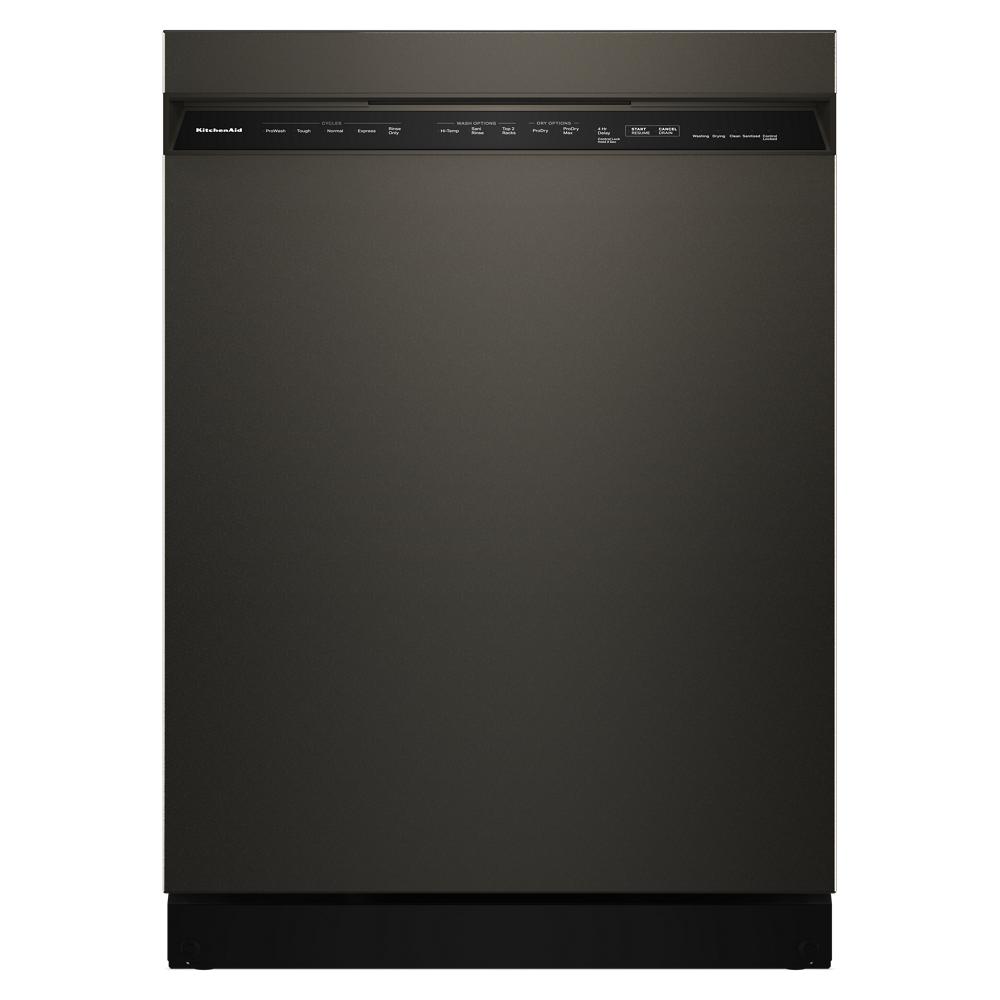 Black freestanding dishwasher with digital control panel in KitchenAid appliances and dishwashers collections