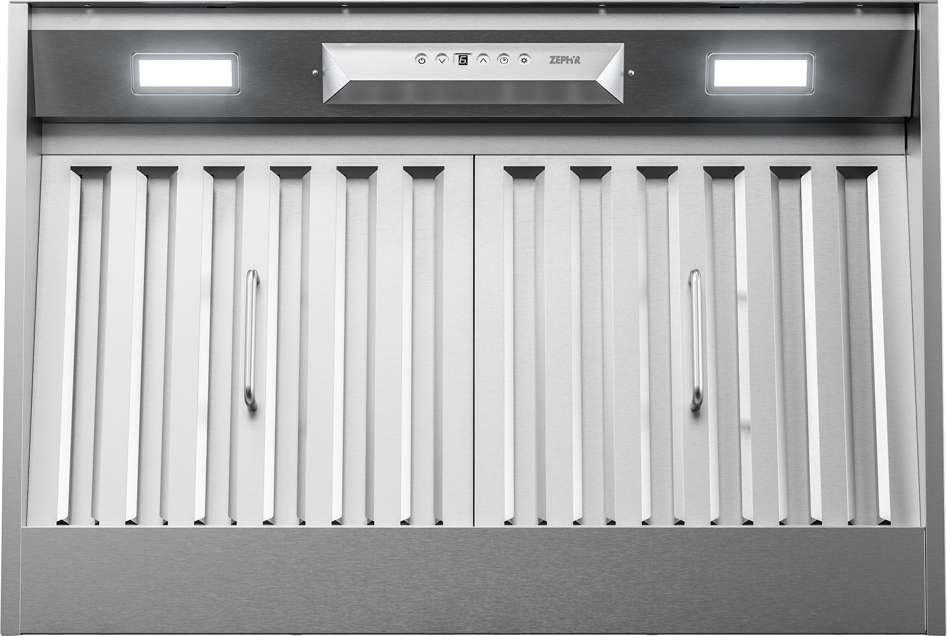 Stainless steel range hood insert with dual LED lights and wireless remote control in kitchen and appliances at Hartville Hardware
