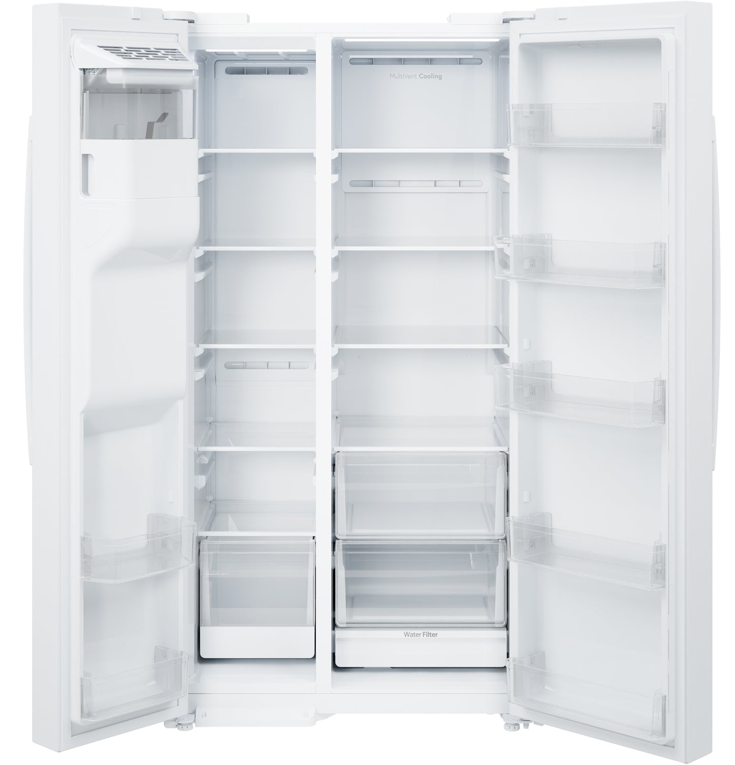 GE® 27.9 Cu. Ft. Side-By-Side Refrigerator with Extra Tall Dispenser and In-Door Icemaker