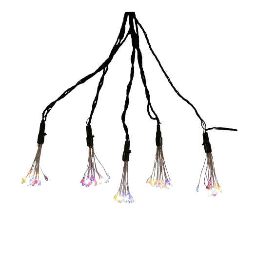 Multicolored twinkle LED cluster lights with black wiring for vibrant Christmas light decoration under $50 collections