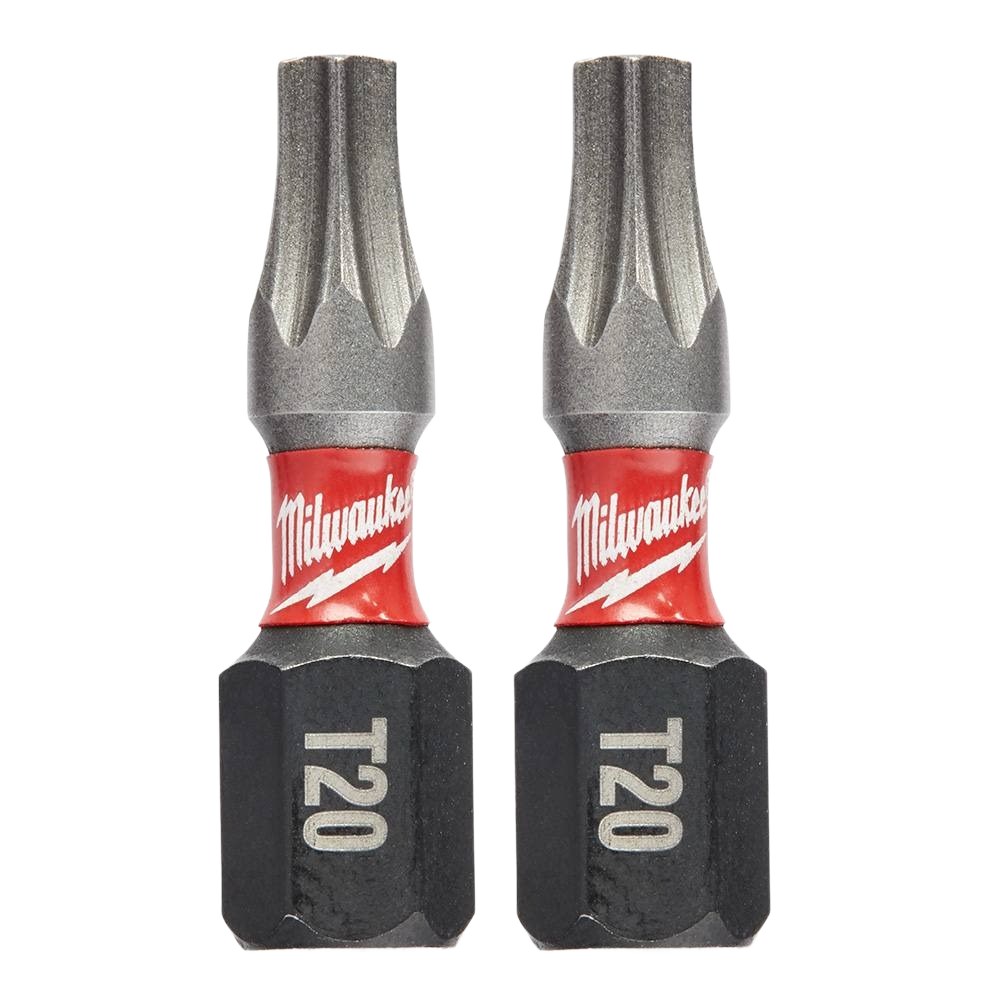 Pair of 1-inch T20 TORX impact duty bits with Wear Guard Tip for power tool accessories and home improvement under $50