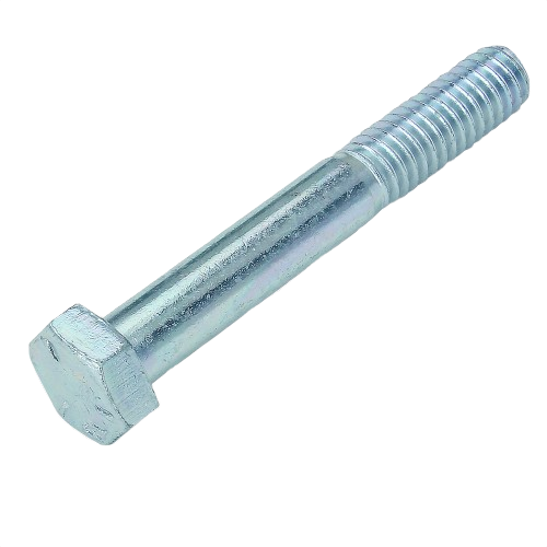 Galvanized steel hex cap screw with partial threading, suitable for John Deere hardware and home improvement projects