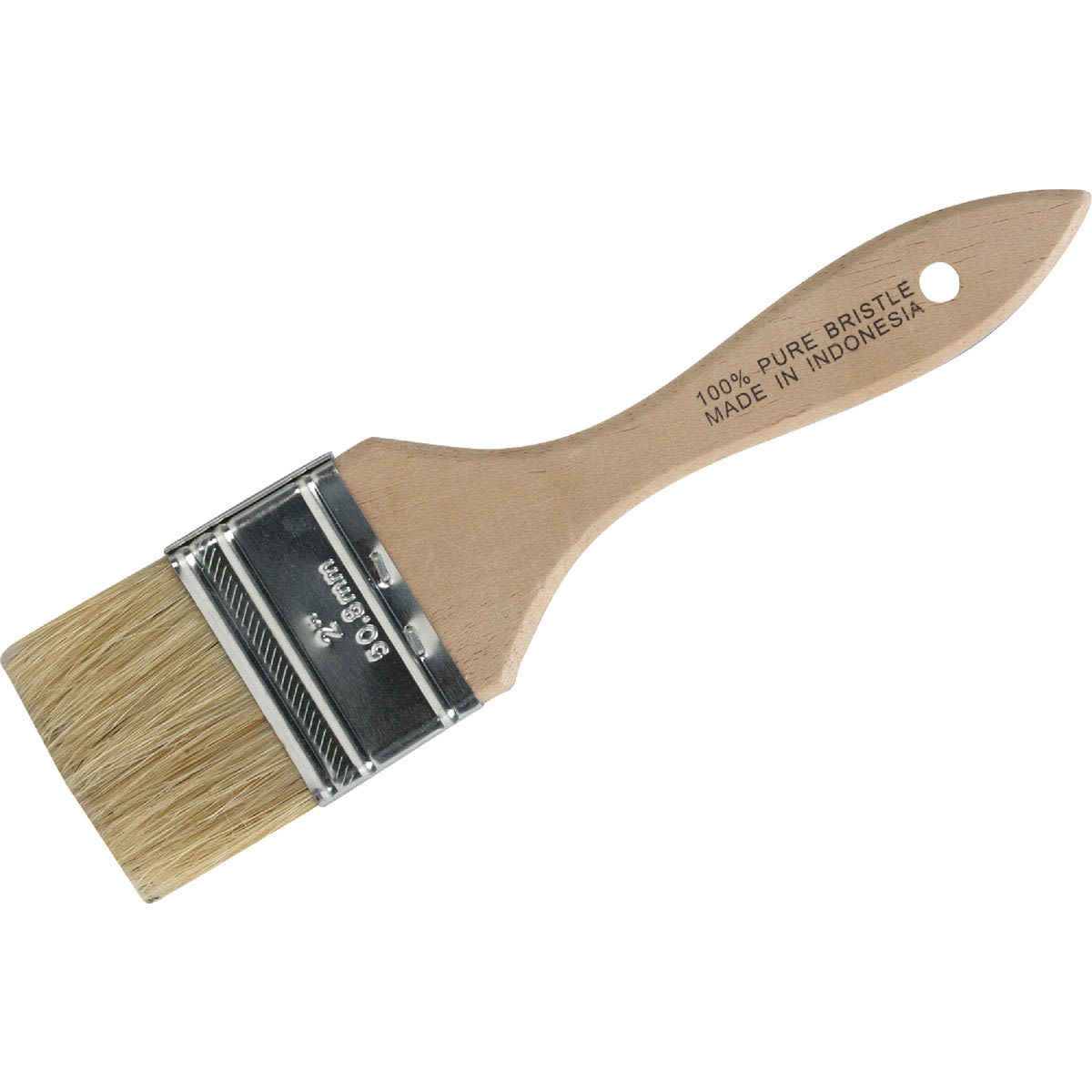 2-inch flat paint brush with natural bristles and wooden handle for home improvement and painting supplies under $50