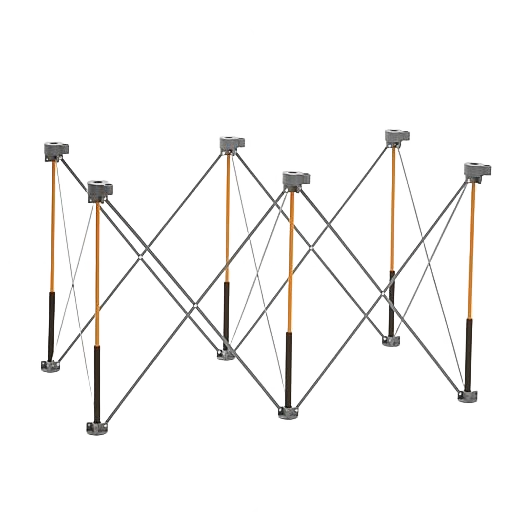Collapsible metal workstand frame with adjustable legs for supporting materials in tools and home improvement tasks