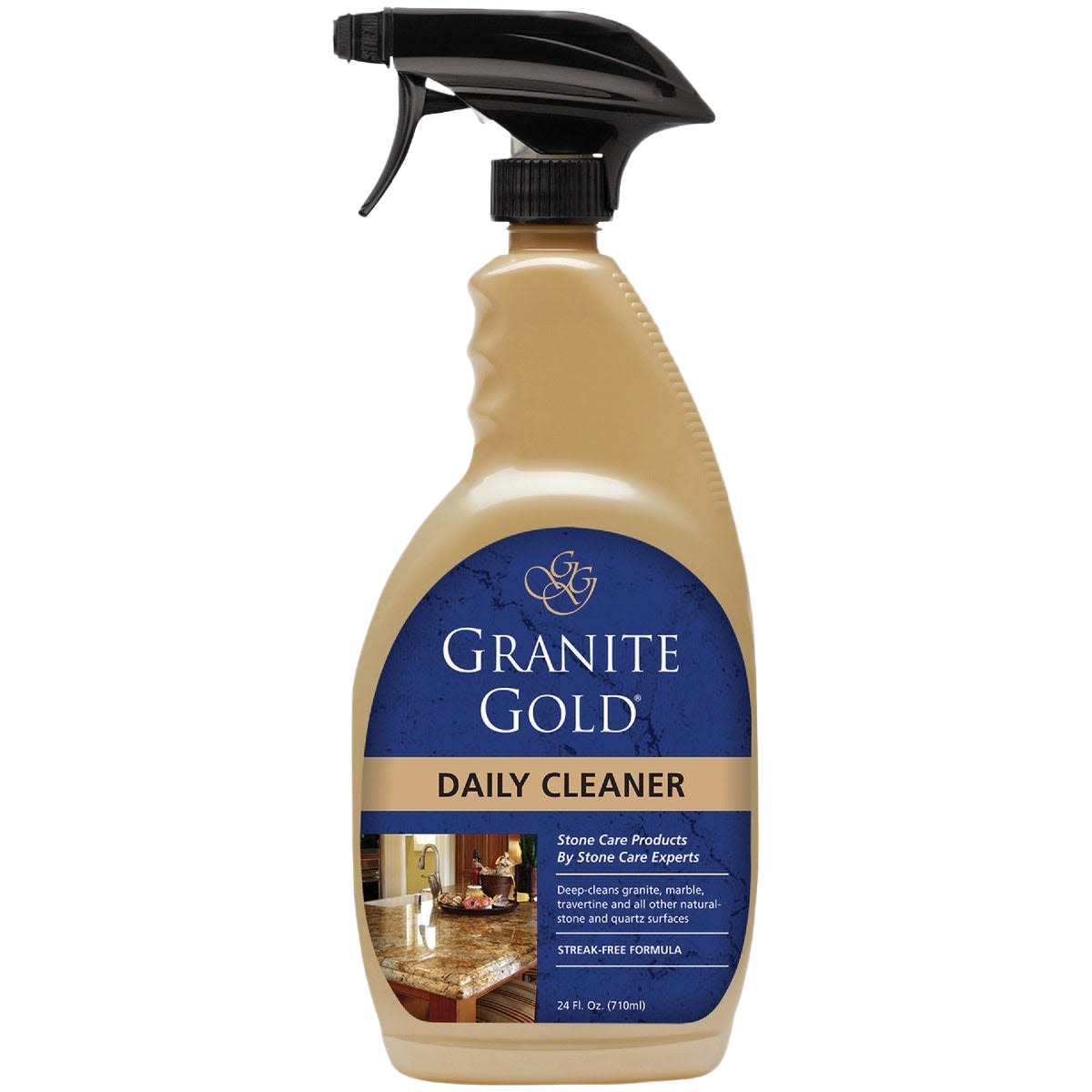 Spray bottle of granite and stone surface daily cleaner in cleaning supplies under $50 for home improvement tasks