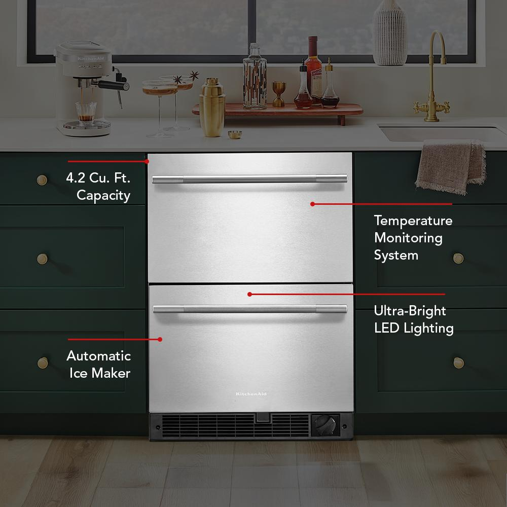 24" Panel-Ready Undercounter Double-Drawer Refrigerator/Freezer
