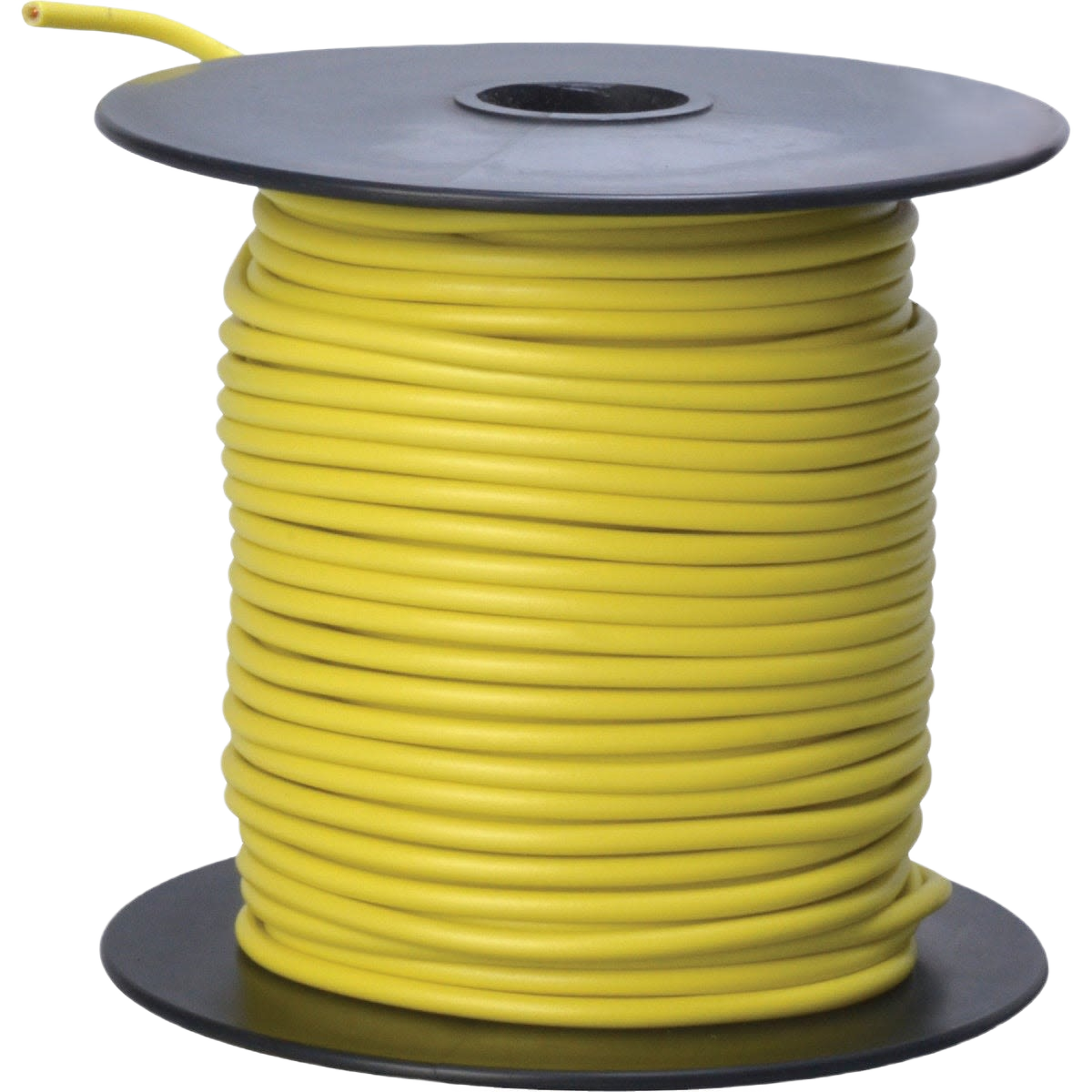 Spool of yellow 16-gauge PVC-coated wire for automotive and electrical use in wire and home improvement collections