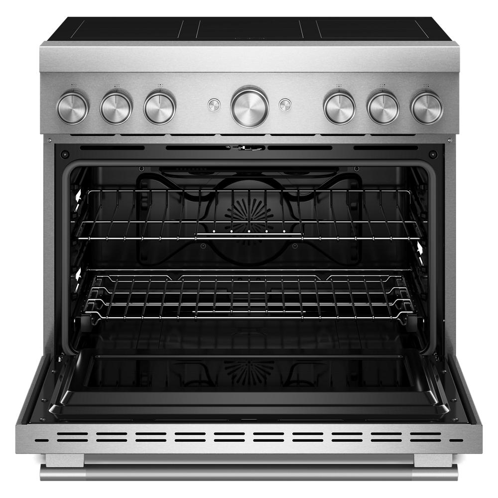 36-Inch 6-Element Induction Freestanding Commercial-Style Range with Air Fry