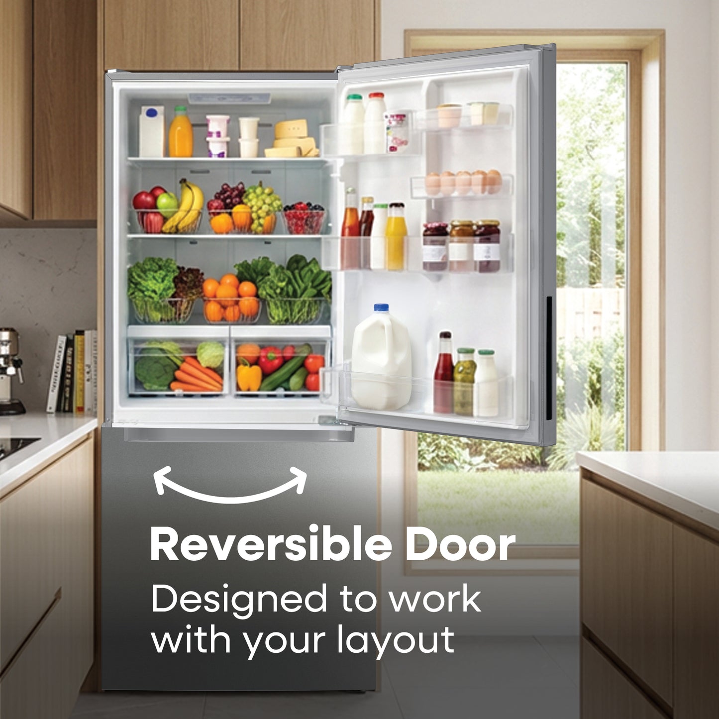 Element Electronics 18.7 cu. ft. Bottom Freezer Refrigerator - Stainless Steel, ENERGY STAR (ERBM19CBS)
