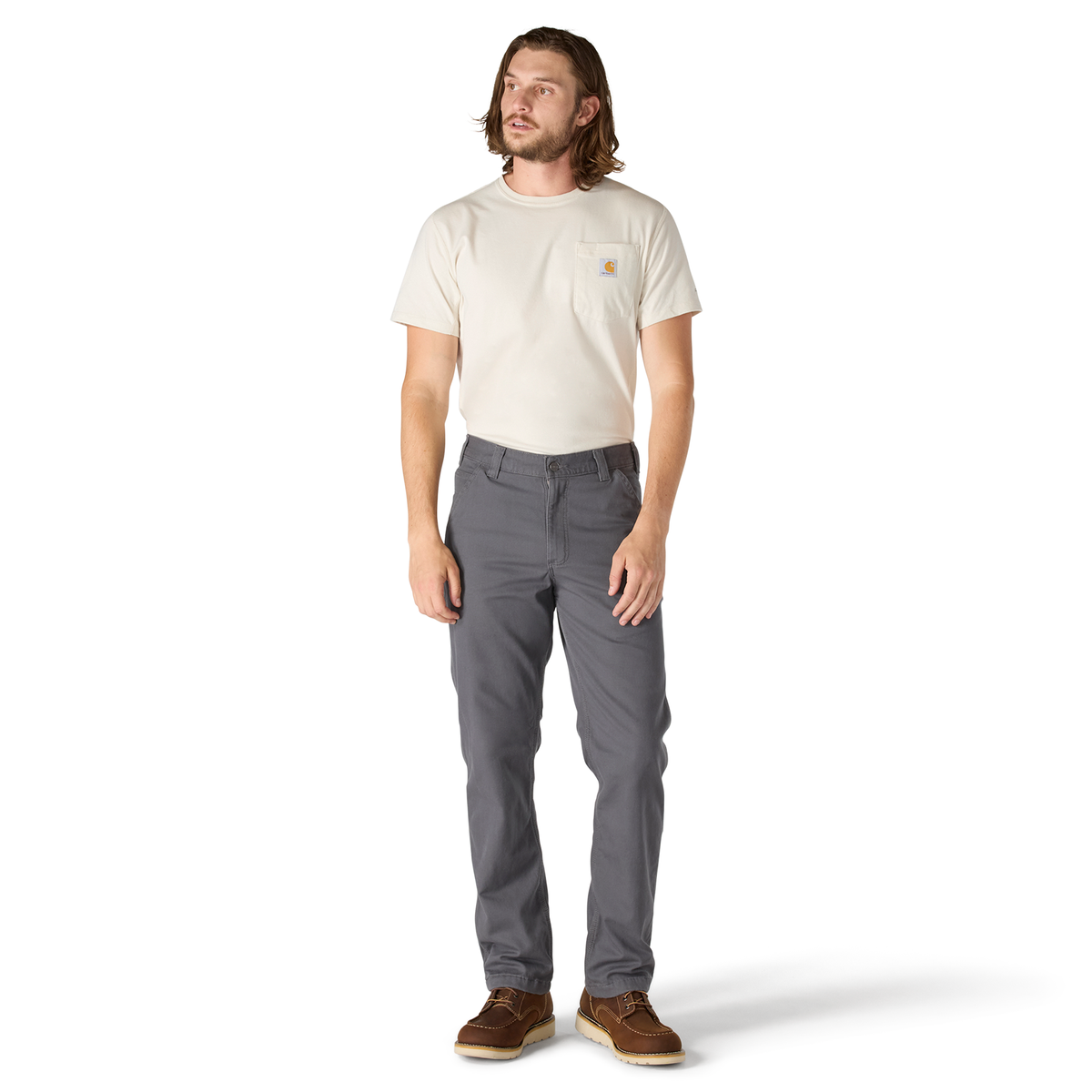 Carhartt Relaxed Straight Rigby Lined Dungaree - Gravel, 36x32