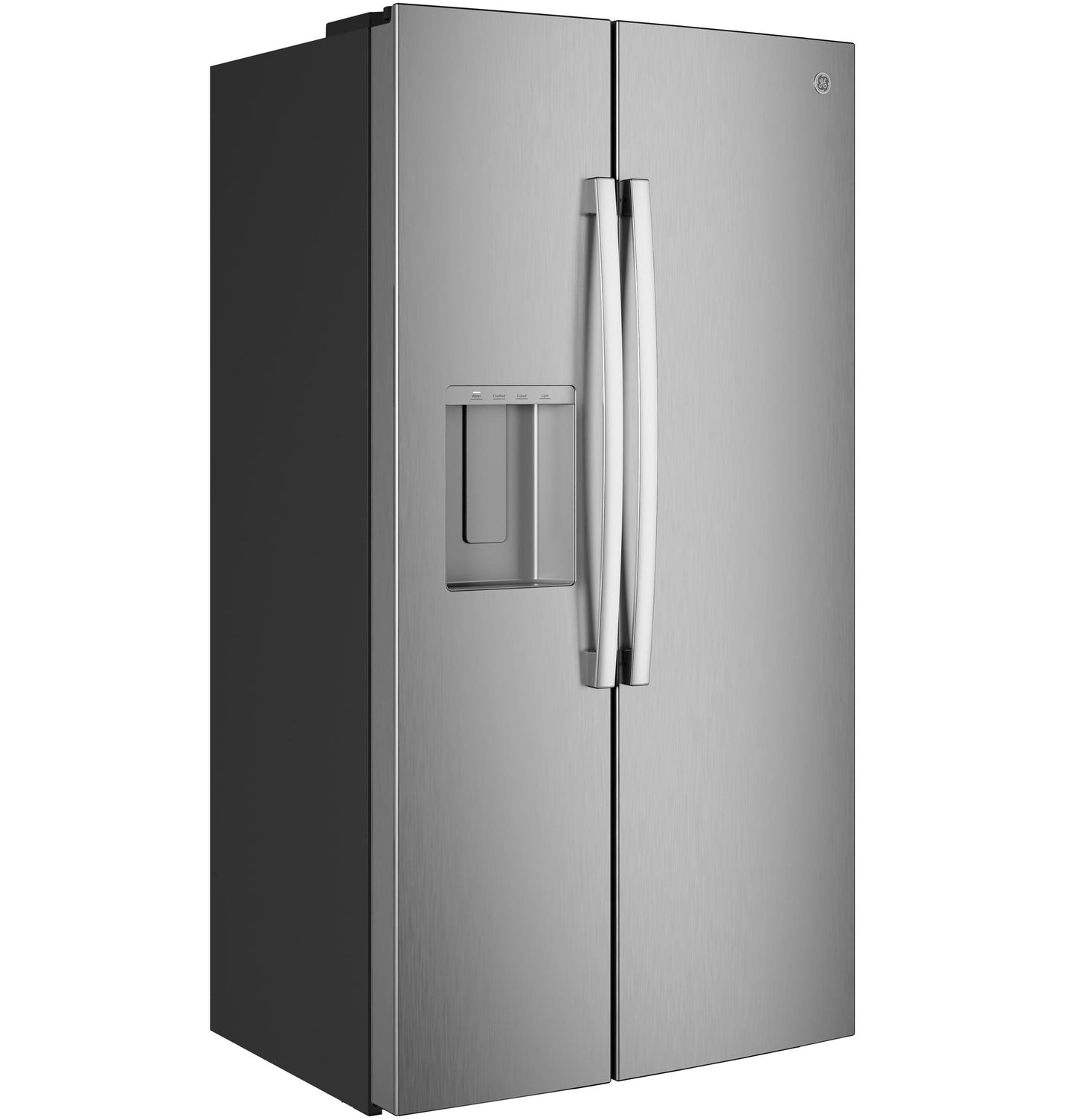 GE® ENERGY STAR® 23.6 Cu. Ft. Counter-Depth Side-By-Side Refrigerator with Extra Tall Dispenser and In-Door Icemaker