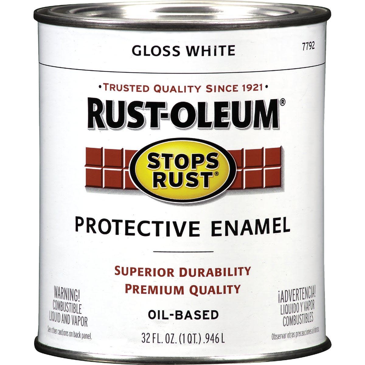 Gloss white oil-based protective enamel paint can for home improvement in Specialty Paint collection