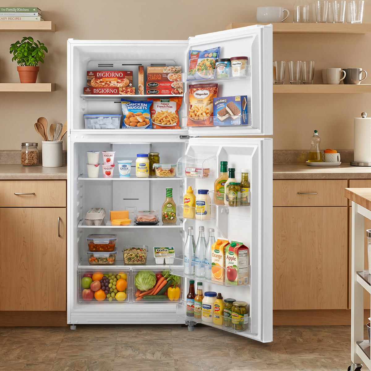 Element Electronics 18.1 cu. ft. Top Freezer Refrigerator - White, ENERGY STAR (ERT18CSEW)