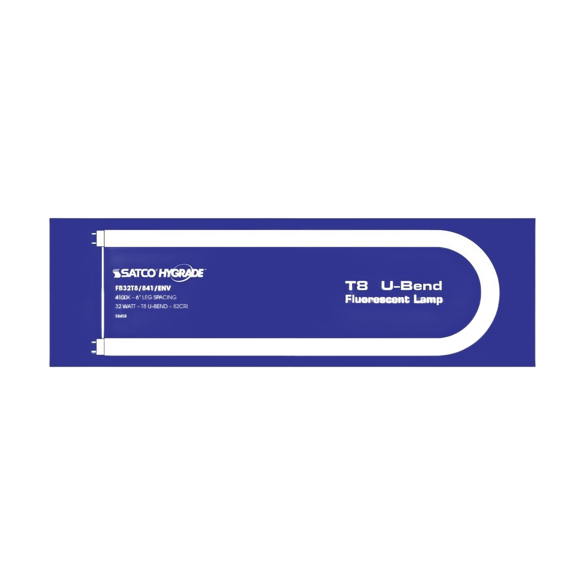 Satco T8 U-bend fluorescent lamp with medium bi-pin base providing cool white light for indoor lighting and electrical projects