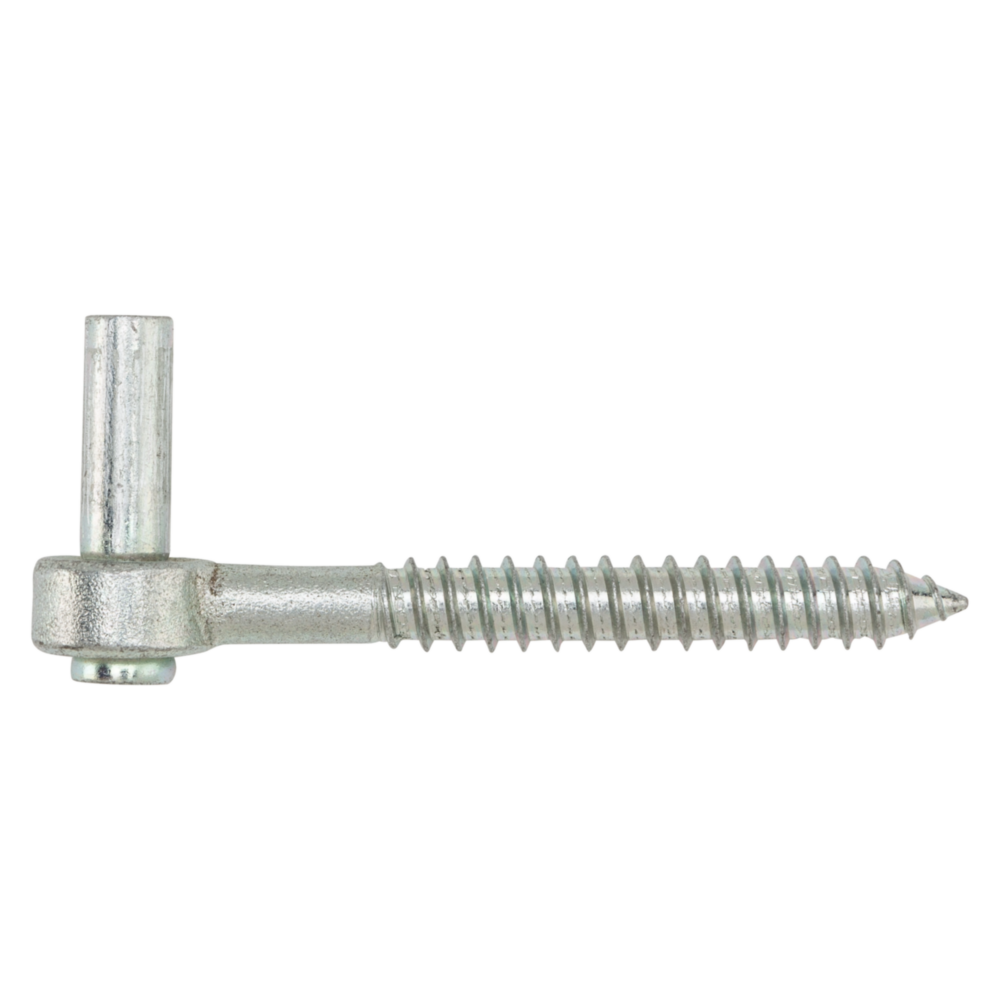 Zinc-plated 4-inch steel screw hook with rolled threads for gate and door accessories in hardware under $50 collection