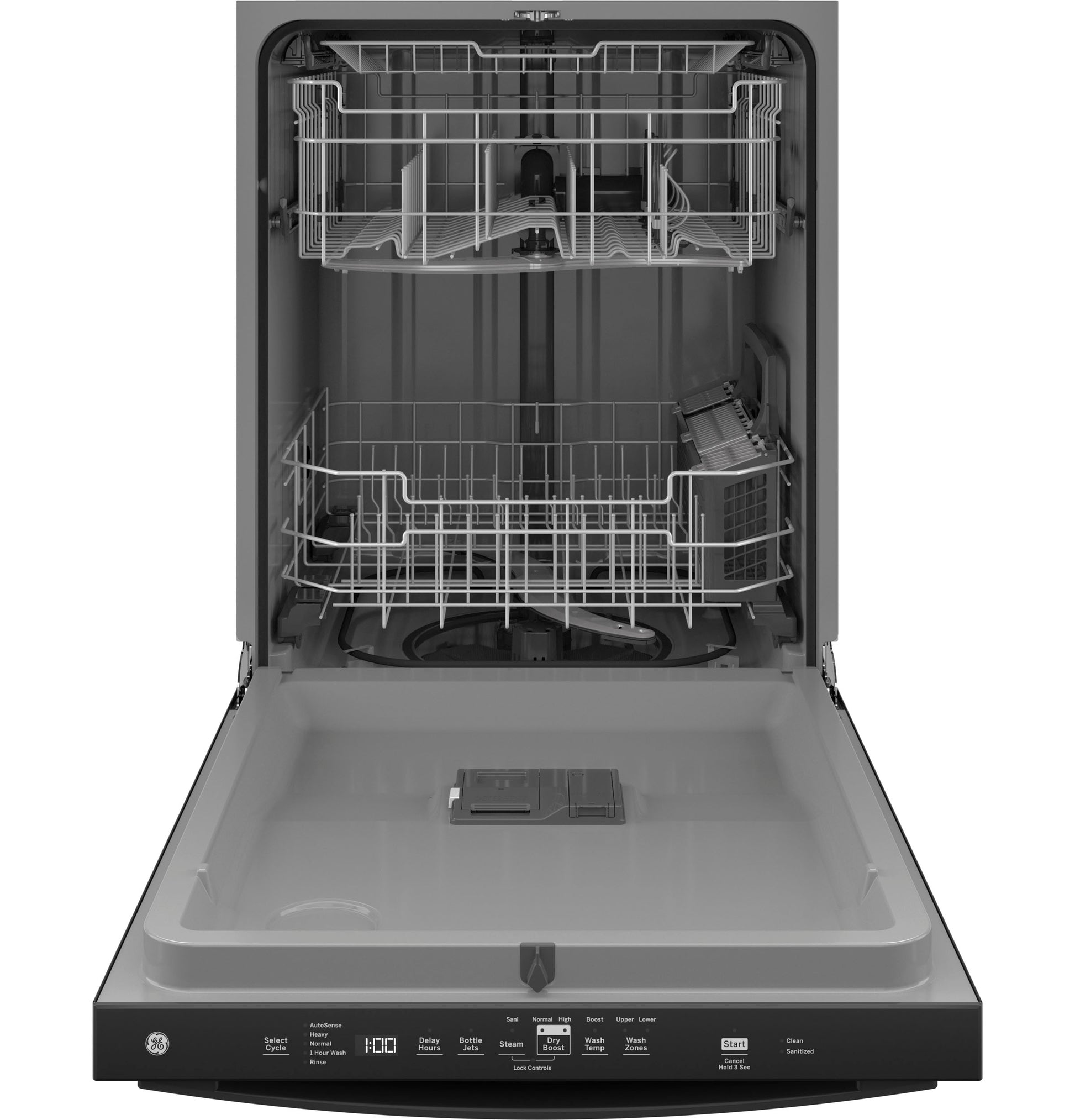 Open top control dishwasher with plastic interior and adjustable racks in Dishwashers and Appliances collections