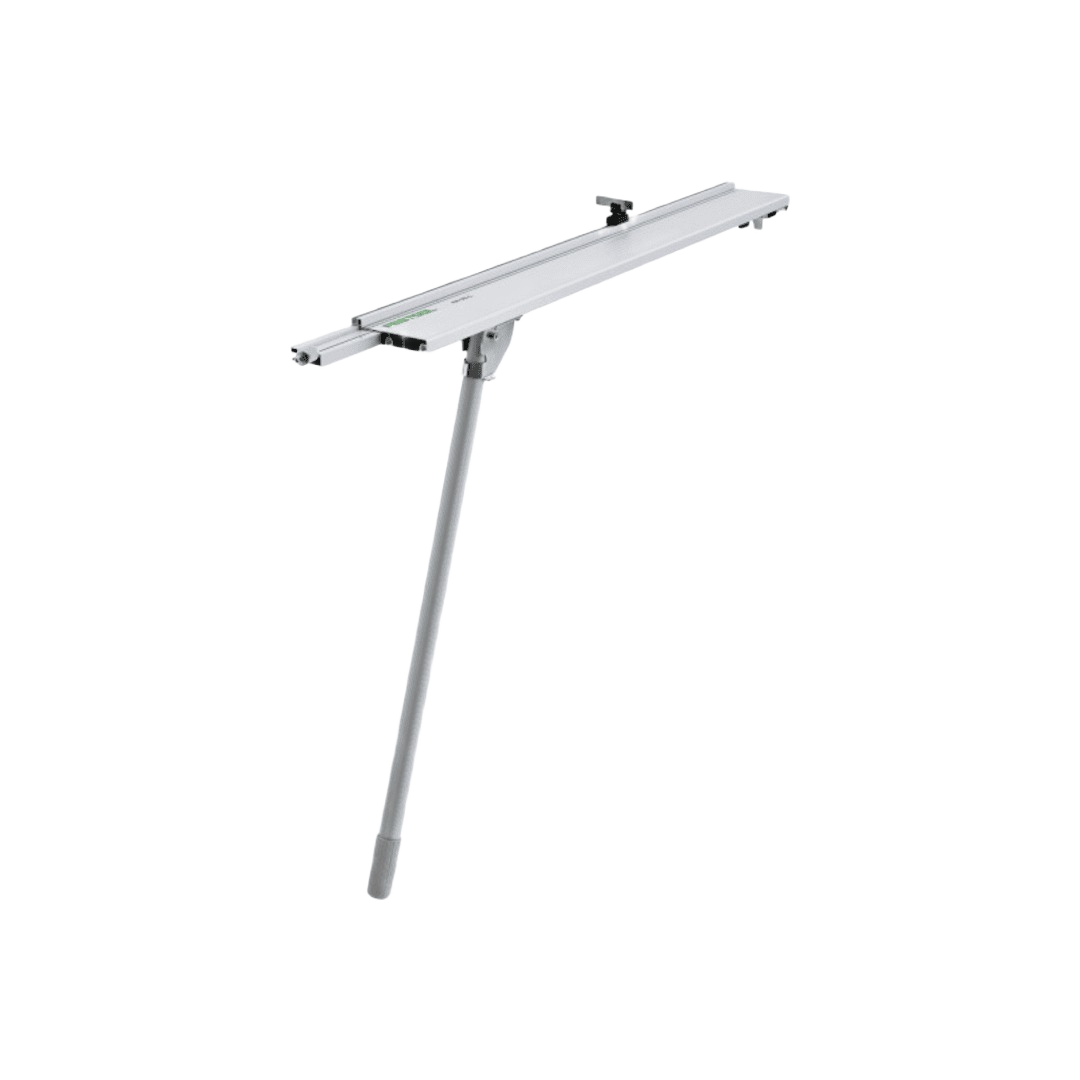 Aluminum folding trimming attachment with adjustable arm for saw accessories and power tool setups in home improvement.