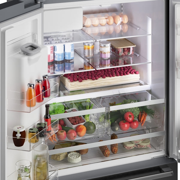 500 Series, French Door Bottom Mount Refrigerator, 36'', Black Stainless Steel