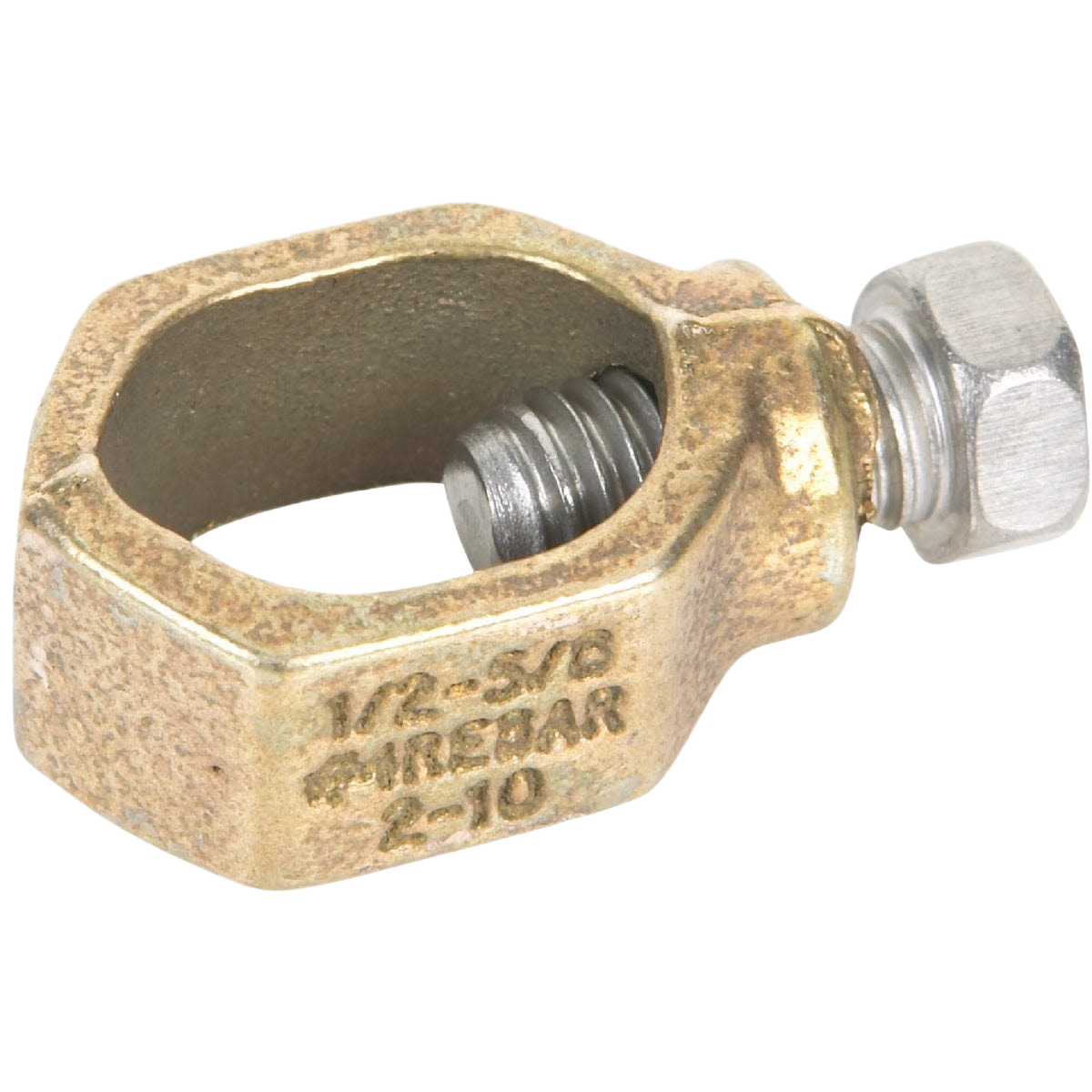 Bronze ground clamp with hex bolt for secure conductor connections in electrical and home improvement projects under $50