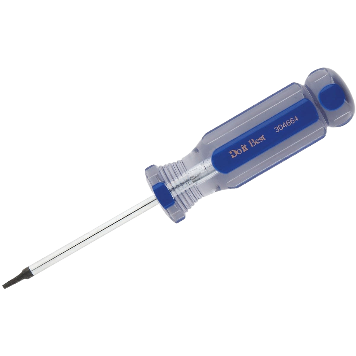 Blue-handled Torx screwdriver with T10 tip and 3-inch blade for fastening and woodworking tools use under $50