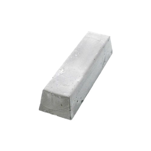 Rectangular white polishing compound bar for sanding, finishing, and woodworking tool accessories under $50 category.