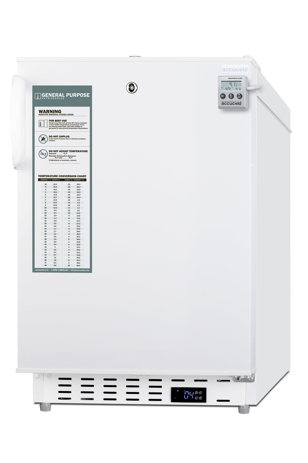 20" Wide Built-In Healthcare All-Refrigerator, ADA Compliant