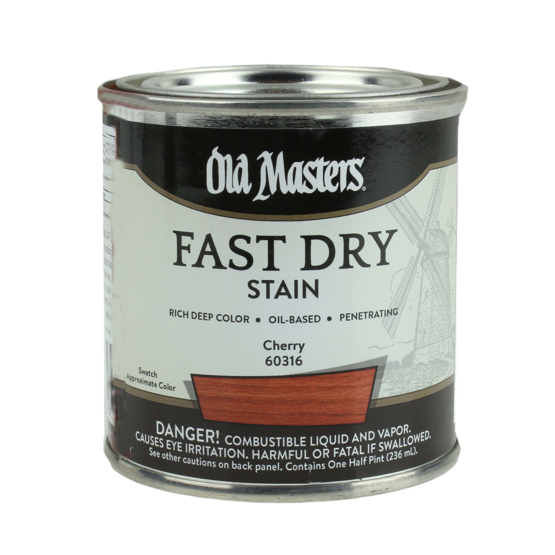 Cherry fast dry oil-based wood stain can with branding for interior stains and finishing collections under $50